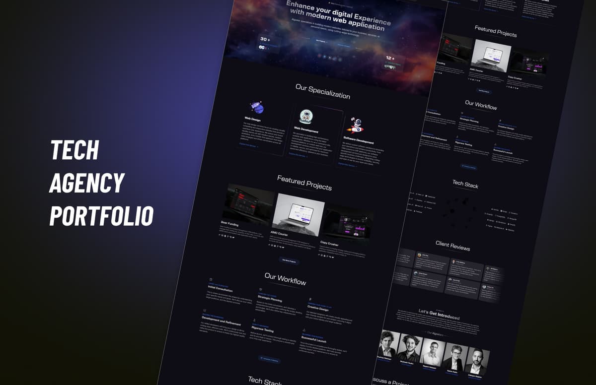 Protfolio website for a Web Development Agency